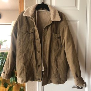 corduroy fleece-lined jacket (removable fleece)